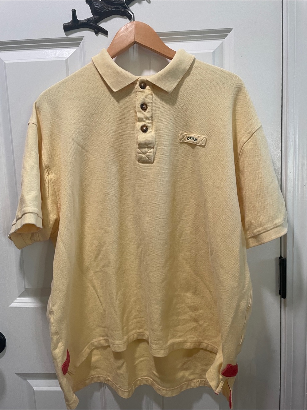 Orvis Light Yellow Short-Sleeve Polo with Chest Patch